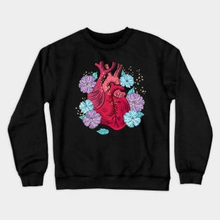 heart health flower Crewneck Sweatshirt